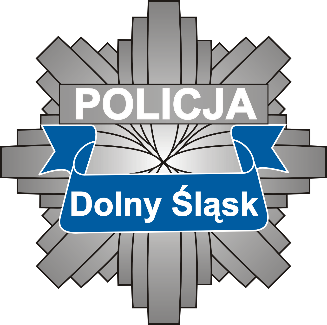 Gwiazda Policyjna zawierająca napis Dolny Śląsk